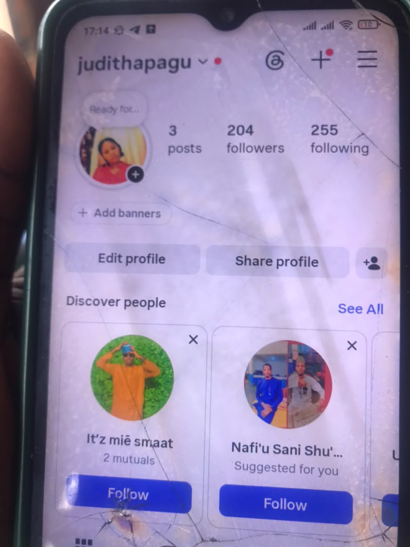 Social Media account screenshot — Judithapagu