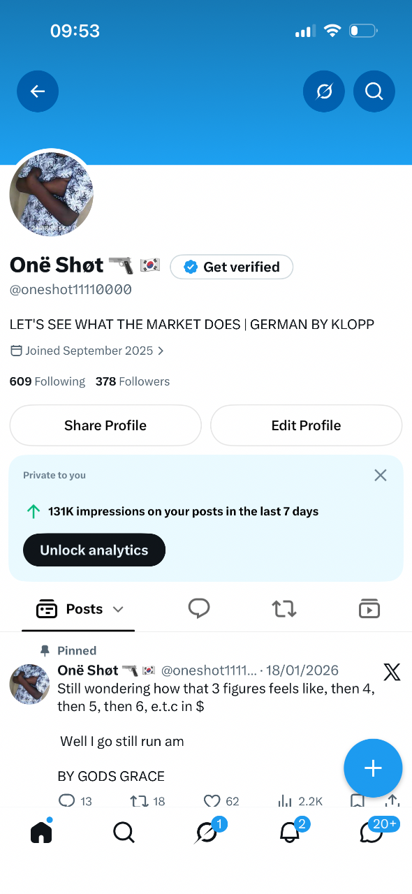 Social Media account screenshot — @oneshot11110000