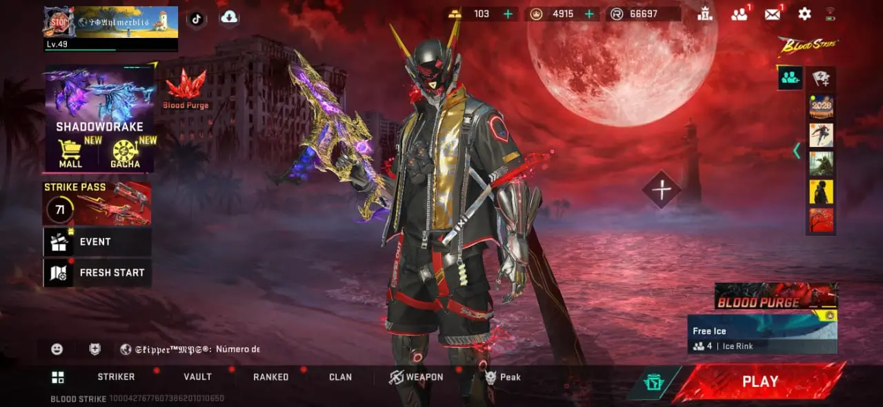 Social Media account screenshot — BloodStrike 
