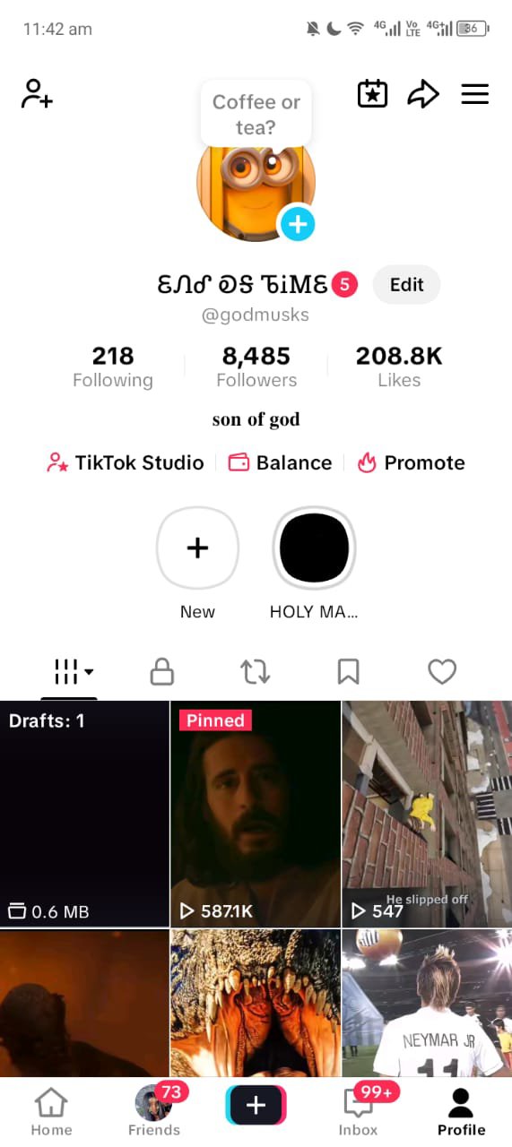 Social Media account screenshot — godmusks
