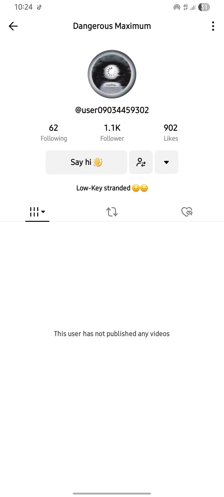 Social Media account screenshot — user09034459303