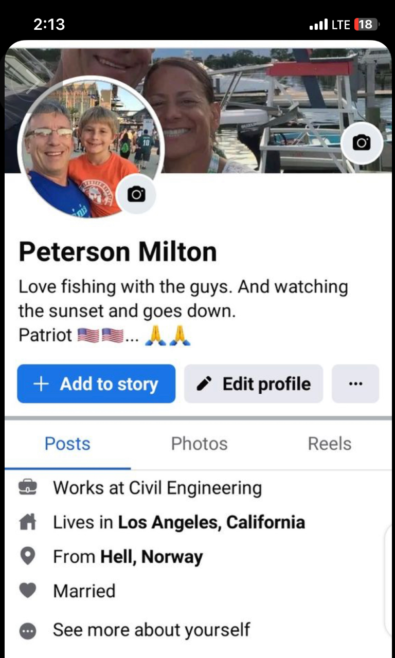 Social Media account screenshot — Facebook