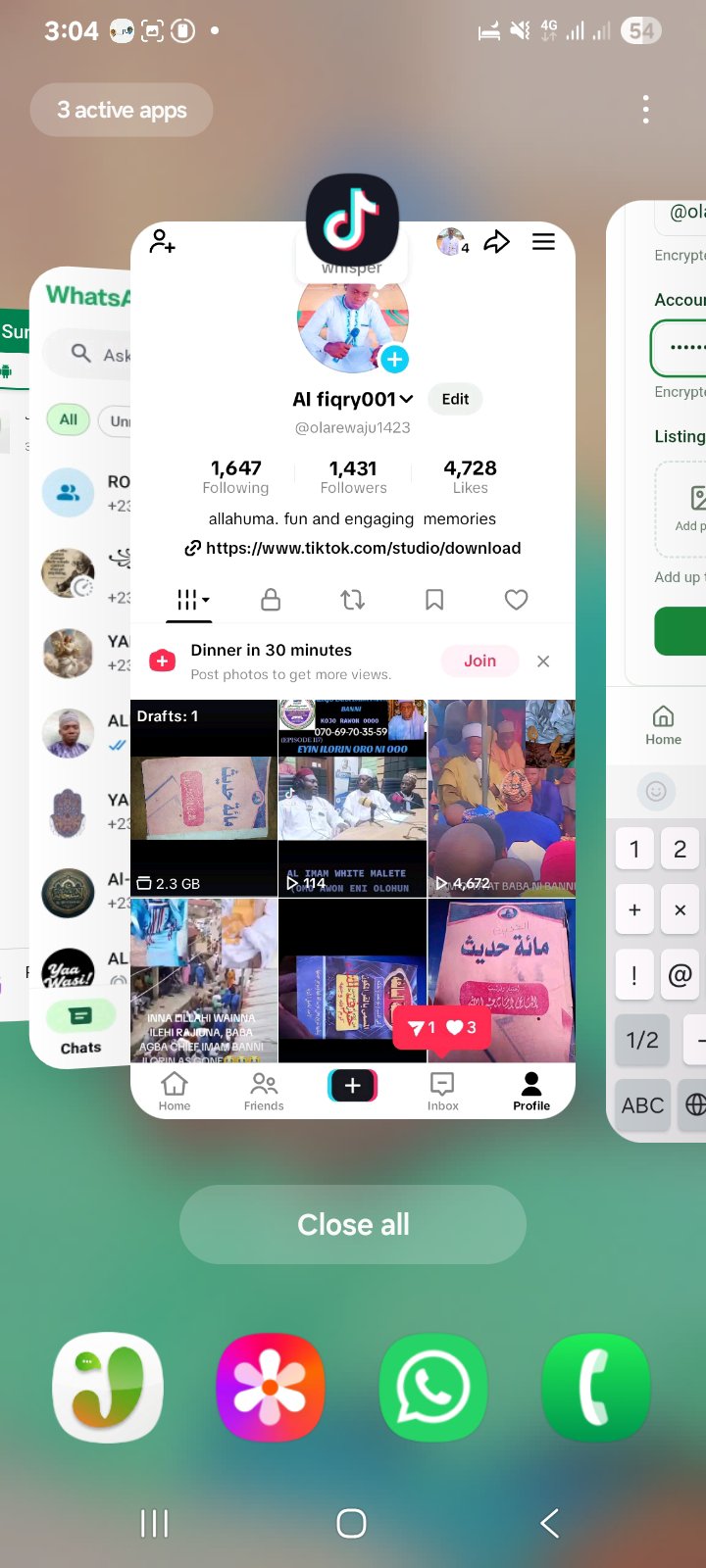 Social Media account screenshot — Al fiqry001 