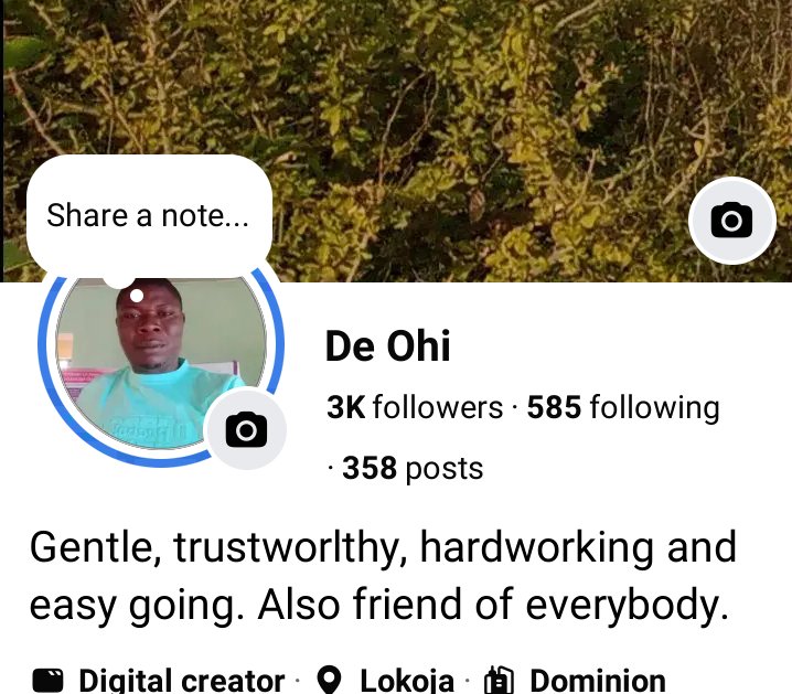 Social media account screenshot — De Ohi @Facebook