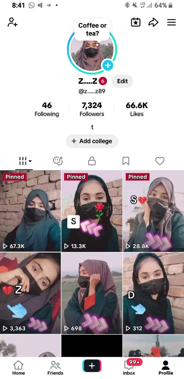 Social Media account screenshot — https://www.tiktok.com/@z.....z89?_r=1&_t=ZT-97dBbVvn9CQ
