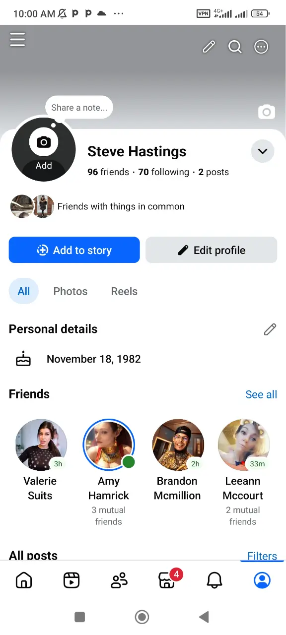 Social Media account screenshot — Facebook 