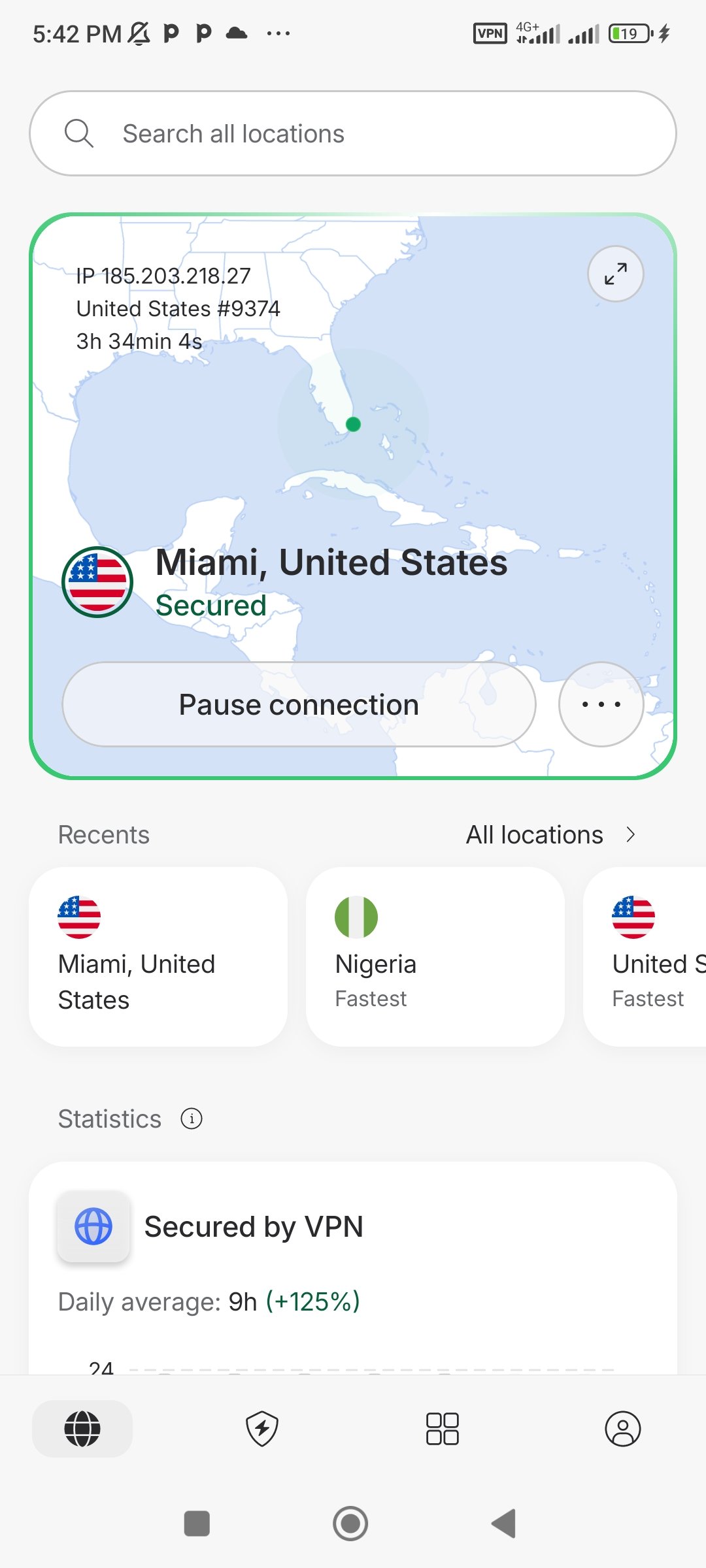 Social Media account screenshot — Nord VPN 