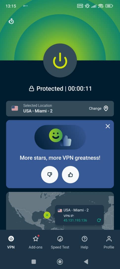 Social Media account screenshot — Express VPN 