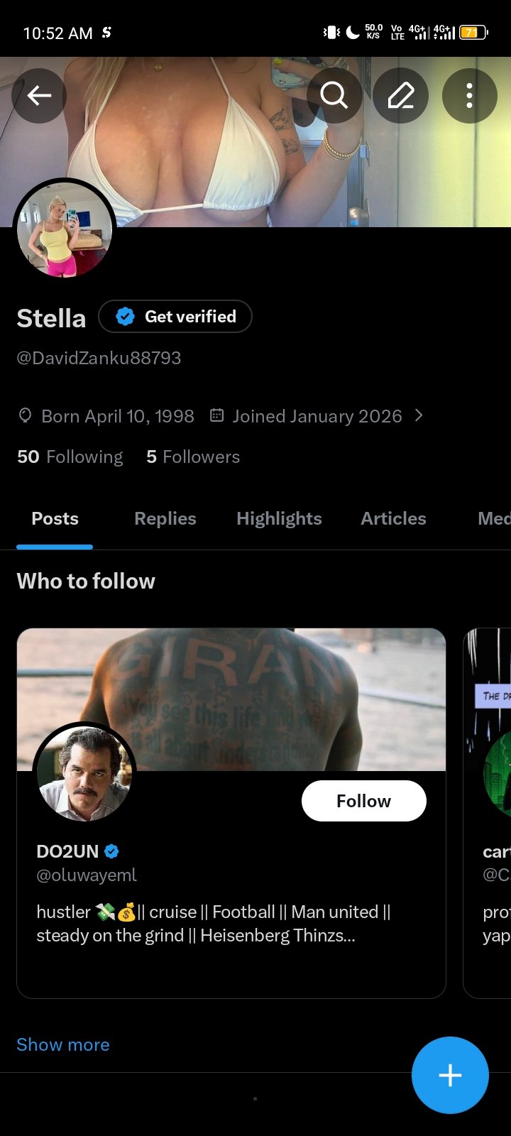 Social Media account screenshot — Stella