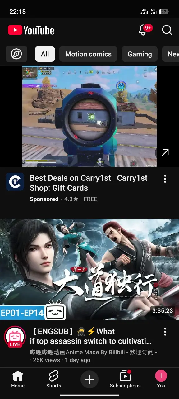 Social Media account screenshot — YouTube 